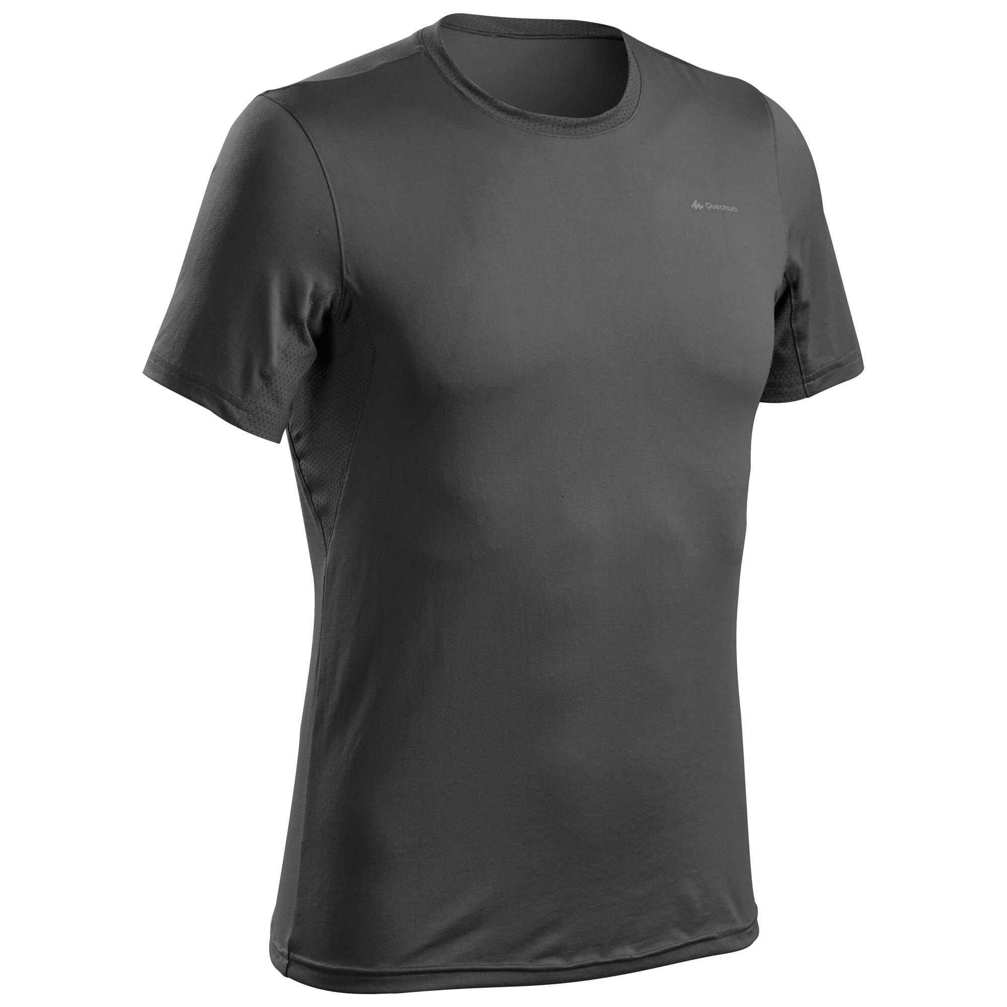 Quechua Men's Hiking Synthetic Short Sleeved T Shirt MH100