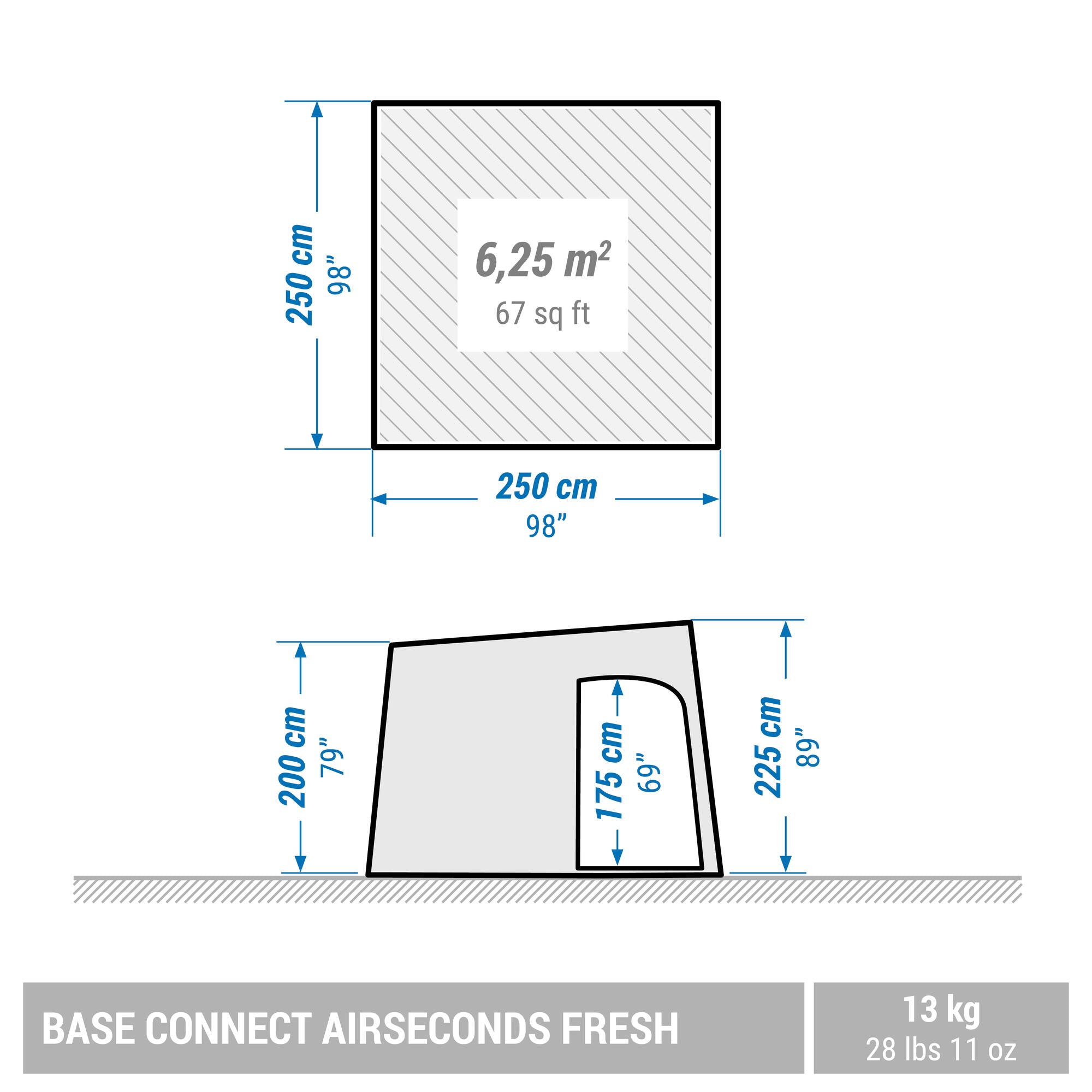 Alternative view of Quechua Air Seconds Inflatable Camping Shelter 6 Person *Factory Seconds*
