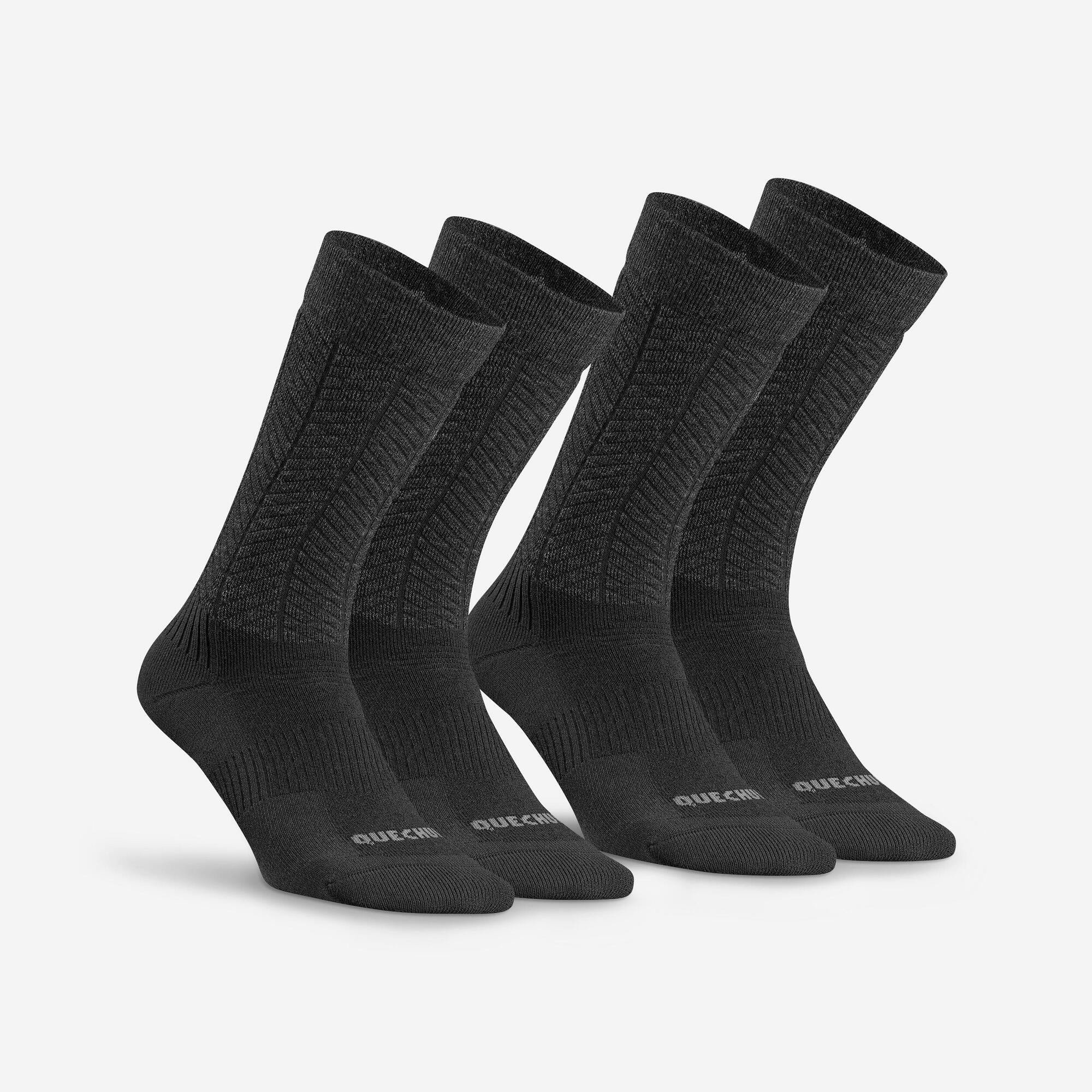 Quechua SH500 Mid 2 Pair Winter Hiking Warm Socks
