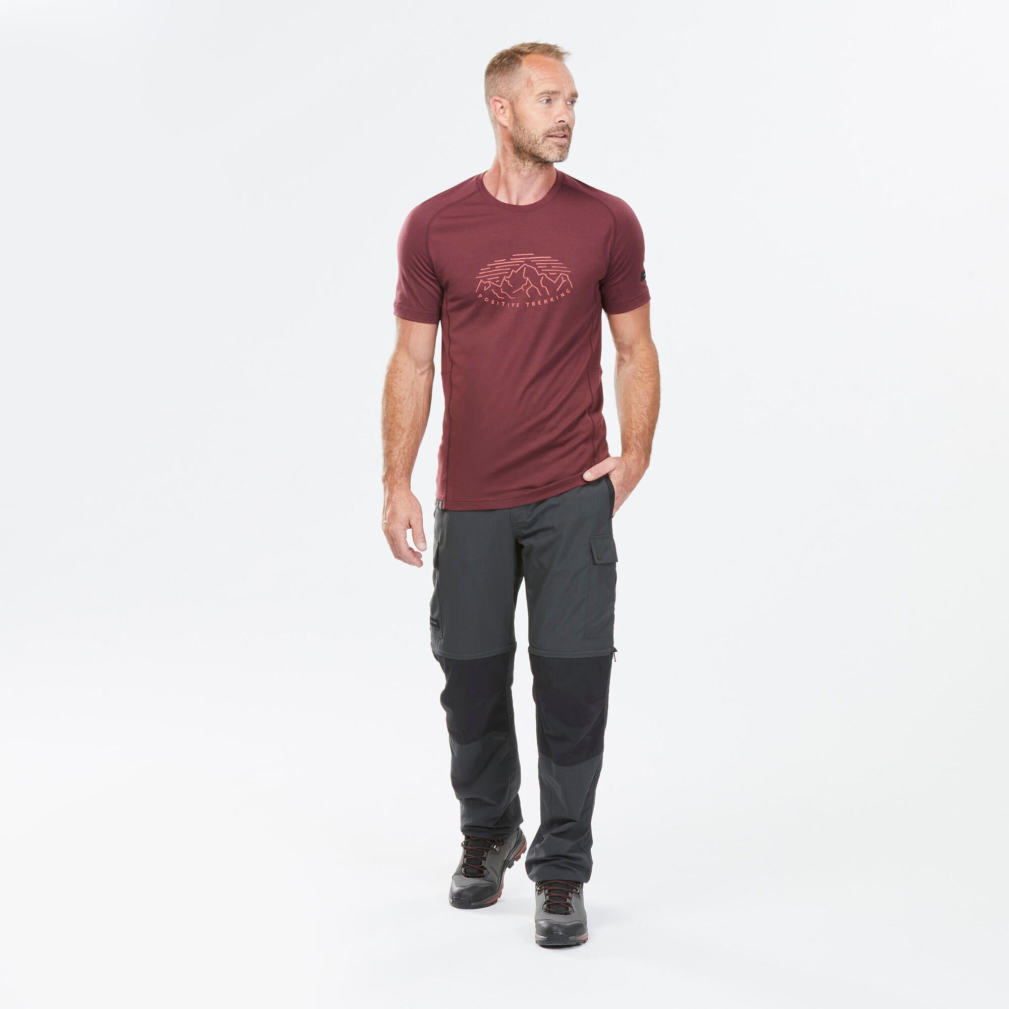 Alternative view of Forclaz Men's MT100 2 in 1 Zip Off Hiking Pants