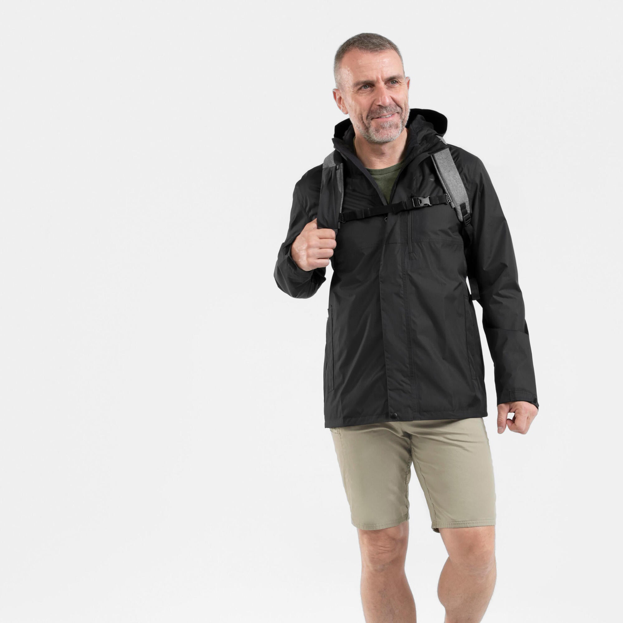 Alternative view of Quechua Men's NH500 Imper Waterproof Rain Jacket