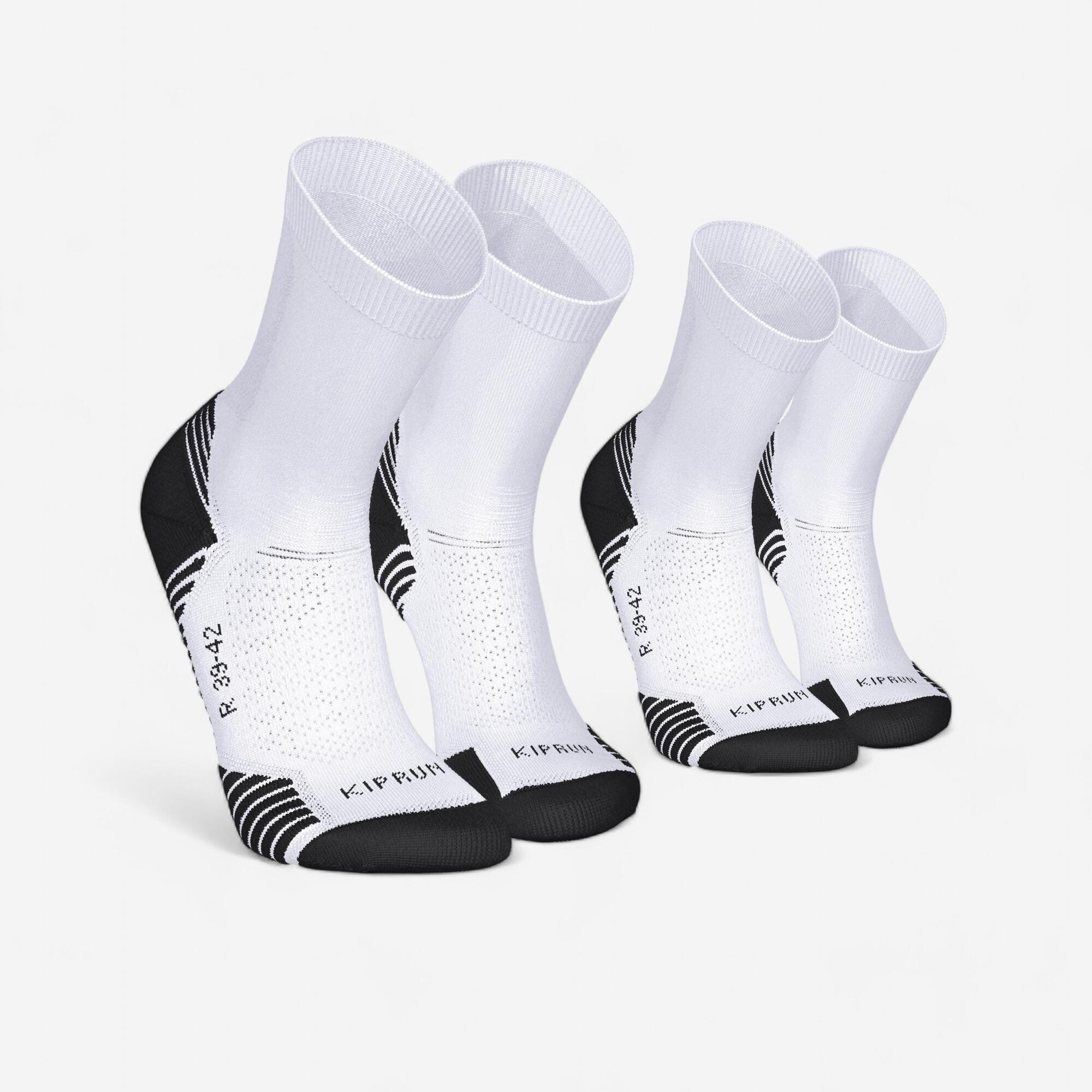Kiprun Run 500 Thick Mid Calf Socks 2 Pack