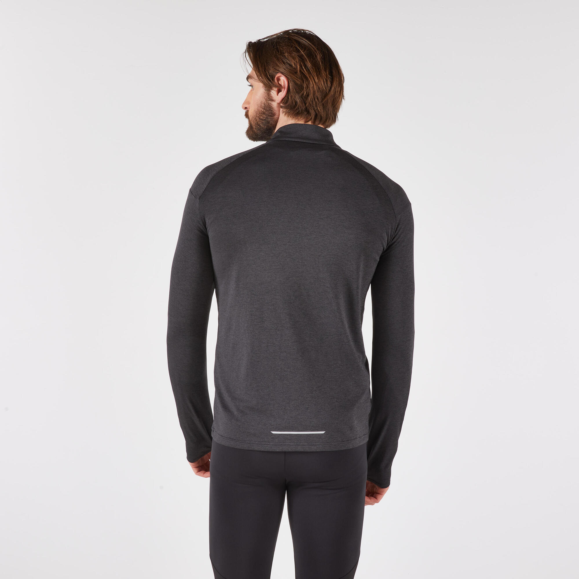 Alternative view of Kiprun Men's 100 Long Sleeved Half Zip Running T shirt