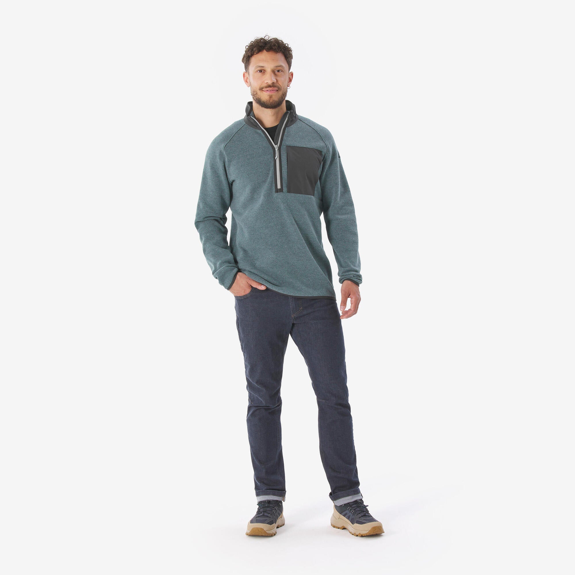 Alternative view of Quechua Men's NH500 Half Zip Hiking Pullover