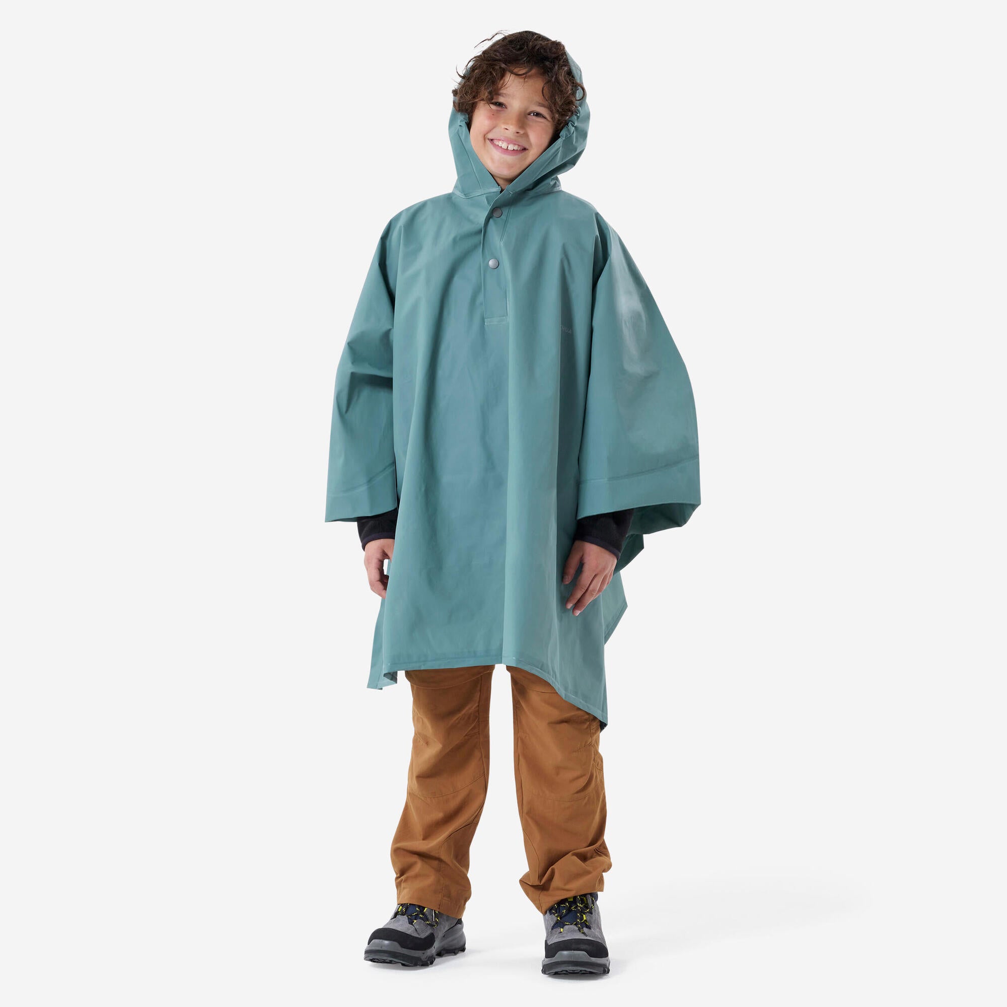 Quechua Kids’ MH100 Hiking Rain Poncho – Ages 7–15