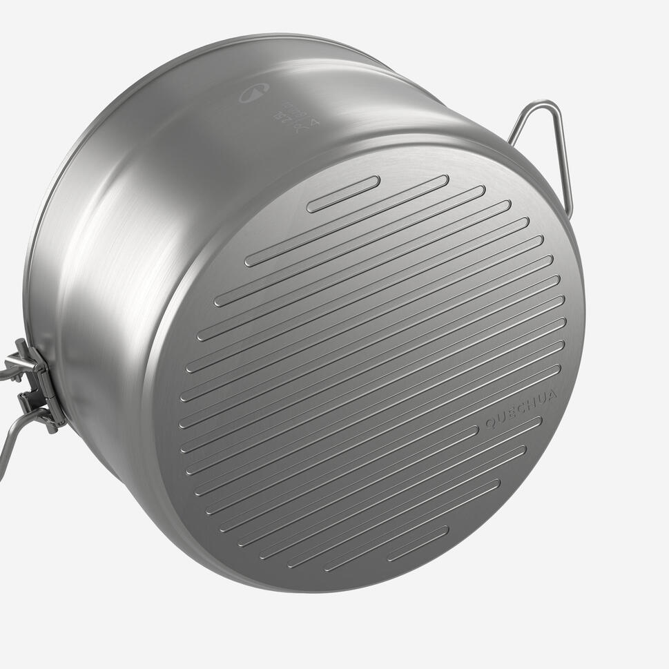 Quechua 500 Stainless Steel Nonstick Camping Cookset – 25 Piece for 4 People - Image 6